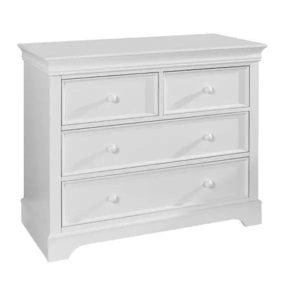 Commode 4 tiroirs Lila  Blanc blanc