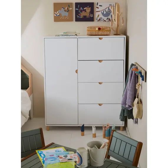 Commode penderie haute LIGNE SMILE blanc