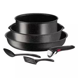 Casserolerie Tefal Set 6 pieces Ingenio Black Stone