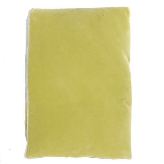 Edredon en velours de coton 90×200 cm citron