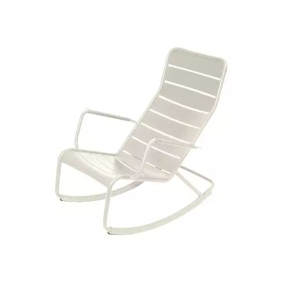 Rocking chair Luxembourg en Métal, Aluminium laqué – Couleur Gris – 69.5 x 96.55 x 92 cm – Designer Frédéric Sofia