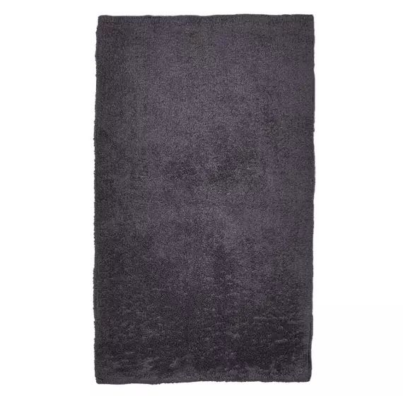 Tapis de bain en coton tufté à la main – anthracite 70×120 cm