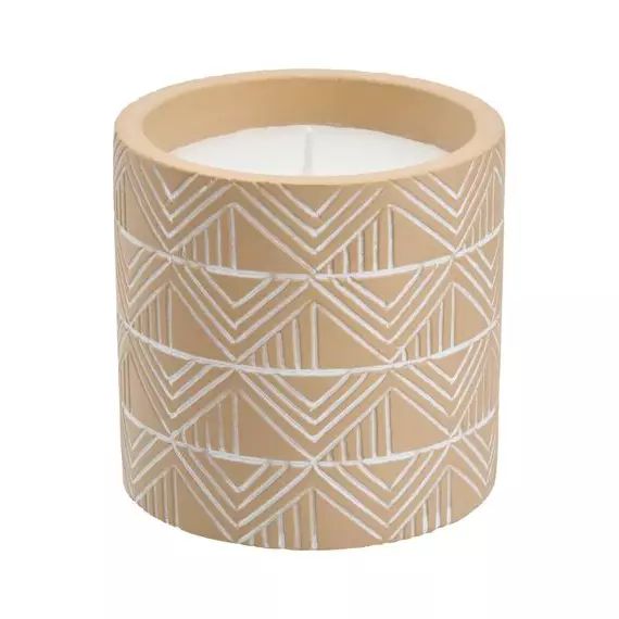 Bougie beige H. 10 cm TIME Velour rose