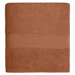 Maxi drap de bain 550gr/m² brique 100×150 cm