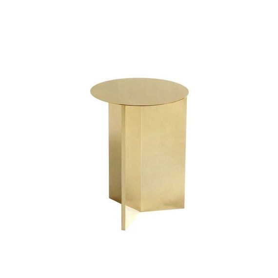 Table d’appoint Slit en Métal, Acier poli – Couleur Or – 45.79 x 45.79 x 47 cm – Designer  Studio