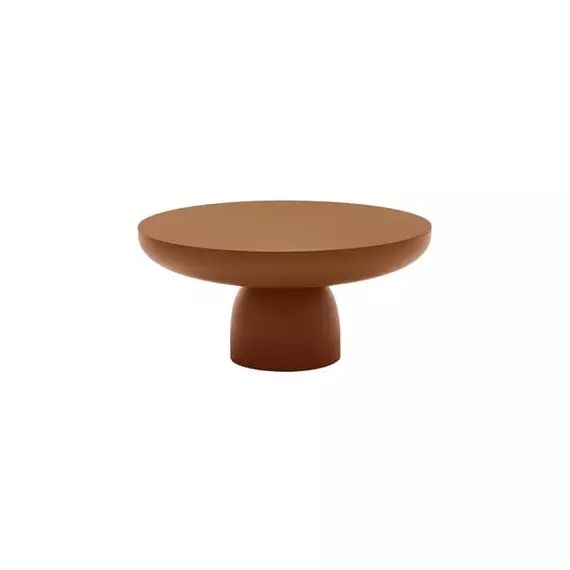 Table basse Olo en Bois, Bois massif laqué – Couleur Orange – 70 x 70 x 33 cm – Designer Antonio Facco