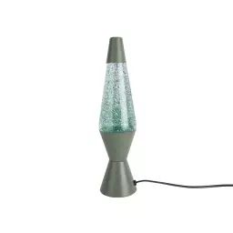 Lampe à poser pailletées h. 37 cm vert