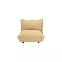 Canapé modulable Sumo en Tissu, Mousse recyclée – Couleur Jaune – 108 x 108 x 90 cm