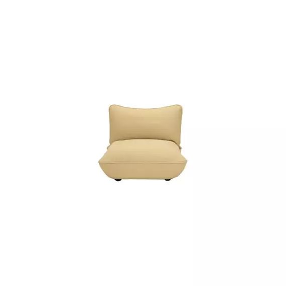 Canapé modulable Sumo en Tissu, Mousse recyclée – Couleur Jaune – 108 x 108 x 90 cm