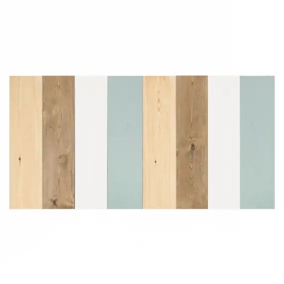 Tête de lit en bois combinée vert bleue 120x60cm