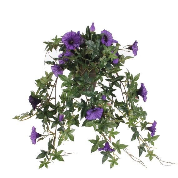 Pétunia plante artificielle violet foncé en pot L50
