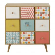 Cabinet en bois multicolore L 78 cm Alix