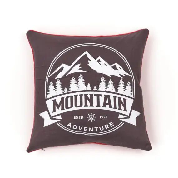 Coussin en coton gris 40×40