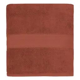 Drap de bain uni 550gr/m² Terracota 100×150