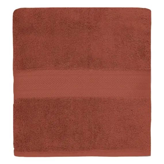 Drap de bain uni 550gr/m²  Terracota 100×150
