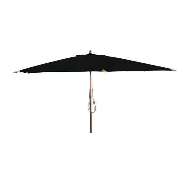 Parasol droit 4×3 m noir