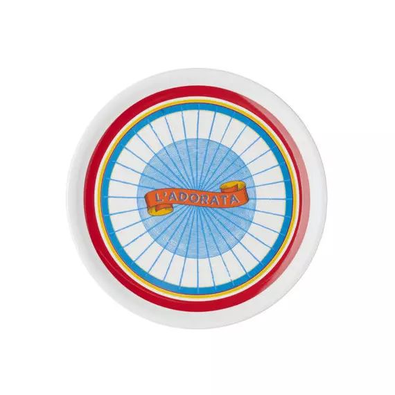 Assiette à pizza Bel Paese en Céramique, Porcelaine – Couleur Multicolore – 25.3 x 25.3 x 25.3 cm – Designer Sam Baron