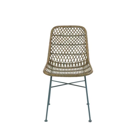 Rodos – Chaise en rotin et métal