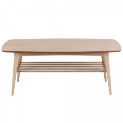Table basse scandinave en bois clair