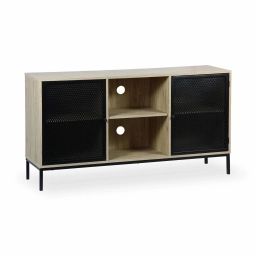 Buffet / meuble tv décor bois et métal 140x40x75cm