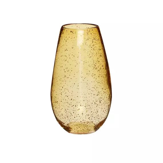 Vase en verre ambre H29