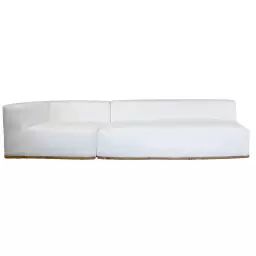 Canapé modulable – Déhoussable 4/5 places – Coton lavé avec frange