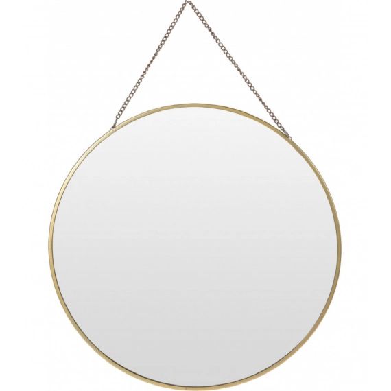 Miroir doré suspendu avec chaînette D29