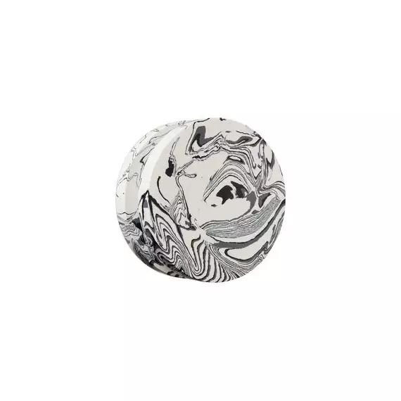 Patère Swirl en Matériau composite, Poudre de marbre recyclée – Couleur Noir – 12 x 12 x 4.8 cm – Designer