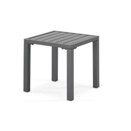 Table basse de jardin en aluminium gris antracite