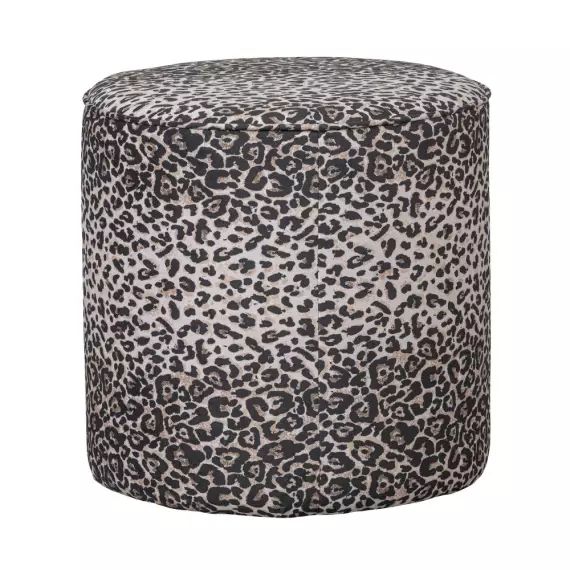 Megan – Pouf rond en velours Ø46cm