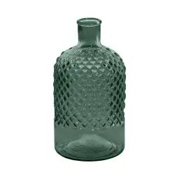 Vase en verre recyclé eucalyptus 22 cm
