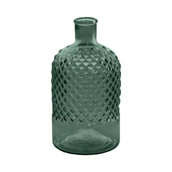 Vase en verre recyclé  eucalyptus 22 cm