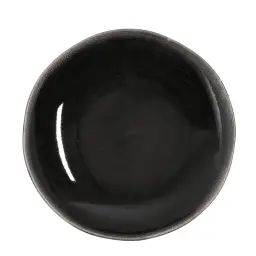 Assiette de diner en céramique noire D26,5
