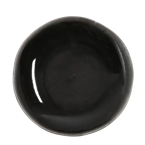 Assiette de diner en céramique noire D26,5