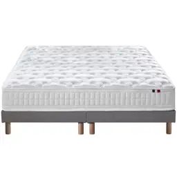 Pack Ensemble Matelas Ressorts Sommier Couette Oreillers 2x80x200