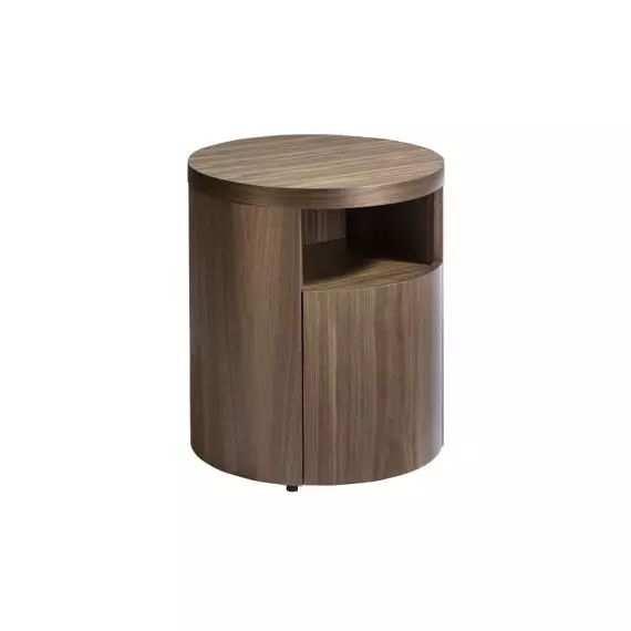 Table de chevet placage noyer avec tiroir