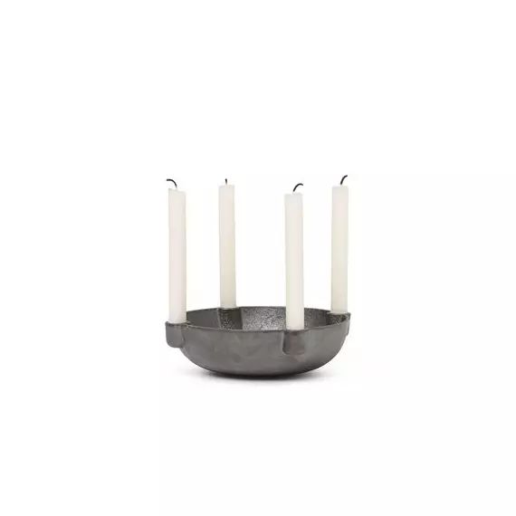 Chandelier Bougeoirs en Métal, Laiton – Couleur Noir – 18.17 x 18.17 x 3.7 cm – Designer Trine Andersen