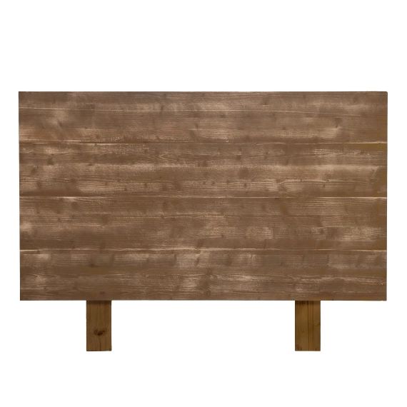 Tête de lit en bois d’épicéa couleur marron vieilli pour lit 150 cm