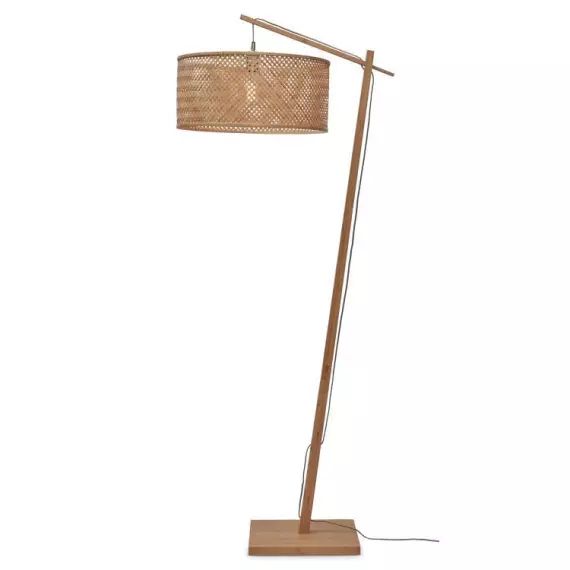 Lampadaire bambou abat-jour bambou naturel, h. 176cm