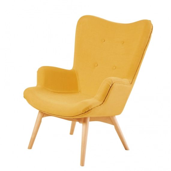 Fauteuil style scandinave jaune Iceberg