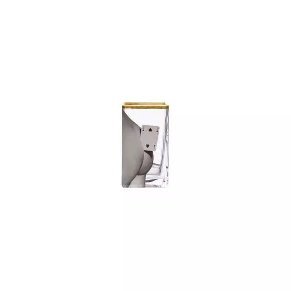 Vase Toilet Paper en Verre, Verre – Liseré  : or 24K – Couleur Multicolore – 17.54 x 17.54 x 14 cm – Designer Pierpaolo Ferrari