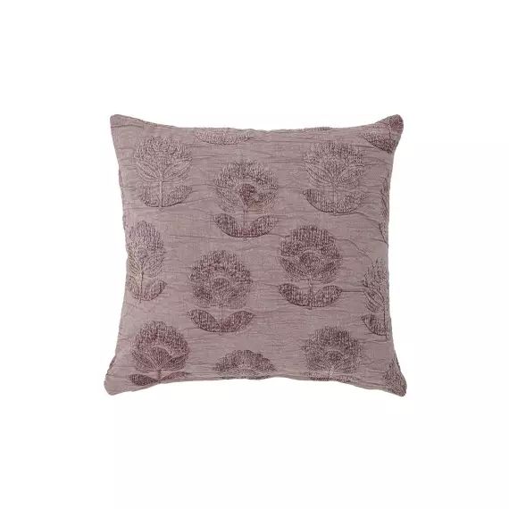 Coussin en coton violet W50xH50 cm