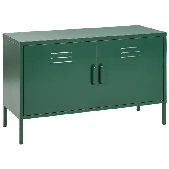 Buffet en métal vert 2 portes