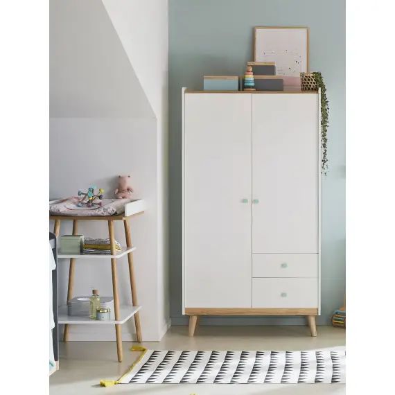 Armoire 2 portes LIGNE CONFETTI blanc
