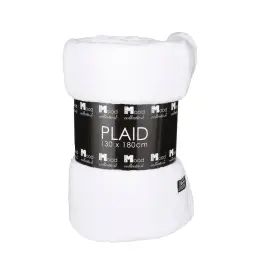 Plaid polaire blanc cassé 180×130