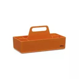 Bac de rangement Toolbox en Plastique, ABS recyclé – Couleur Orange – 28.36 x 28.36 x 15.6 cm – Designer Arik Levy