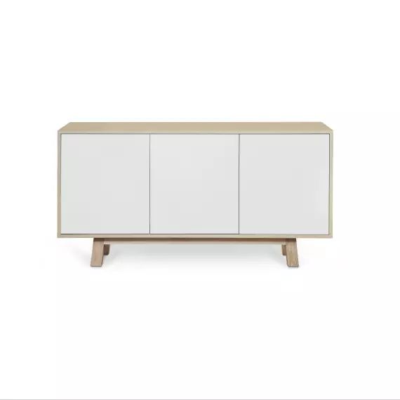 Buffet bas 3 portes 140 cm, en frêne