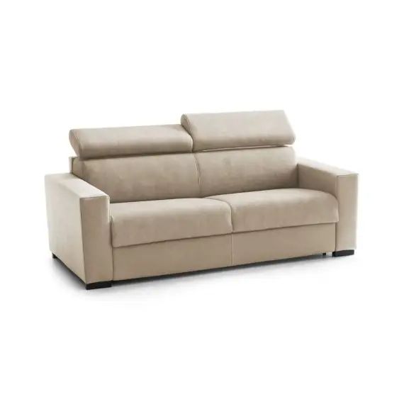 Canapé fixe 3 places en tissu beige