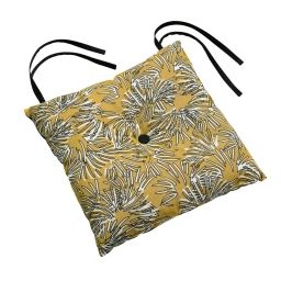 Galette de chaise en coton gold 38 x 38 x 3