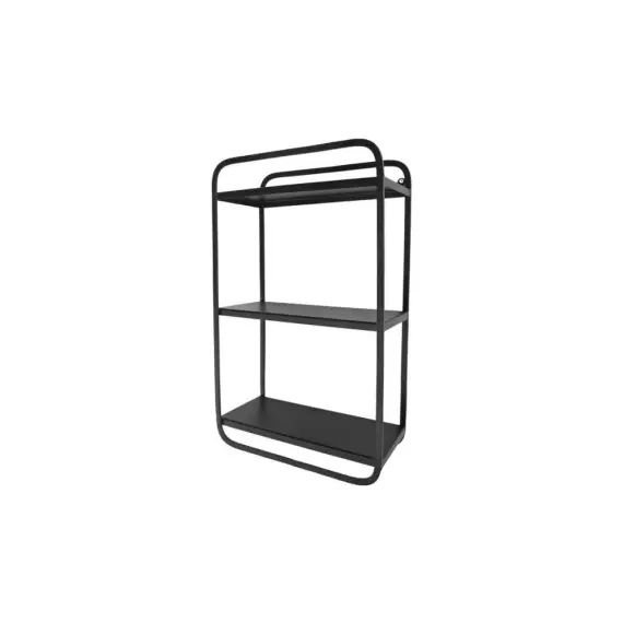 Etagère murale rectangulaire métal noir